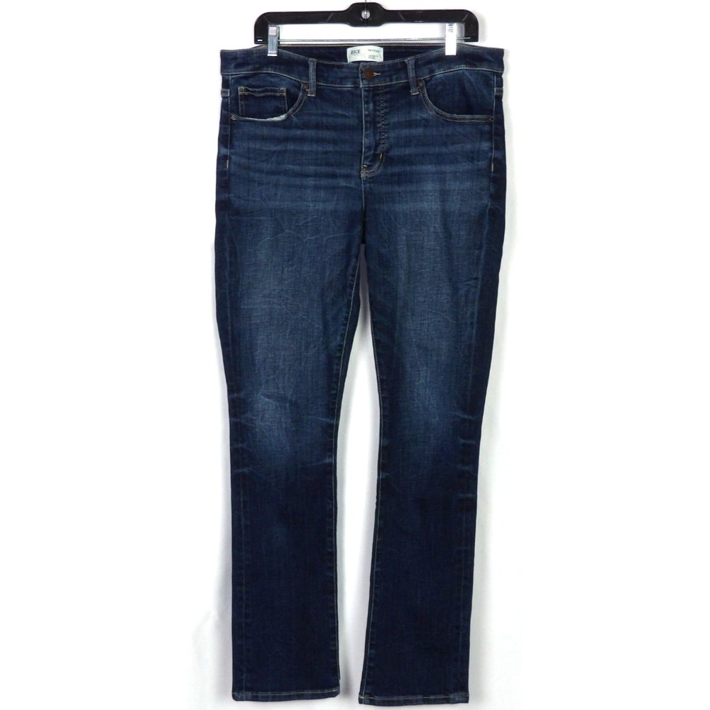 BKE PAYTON Universal Fit Stretch Mid-Rise Straight Leg Denim Jeans Women's 34